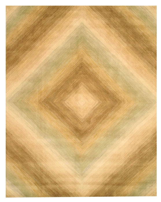 EORC Hand-tufted Wool Ivory Contemporary Abstract Tufetd Sands Rug
