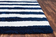 Rizzy Home Tabor Belle TB9549 Ivory Navy Area Rug