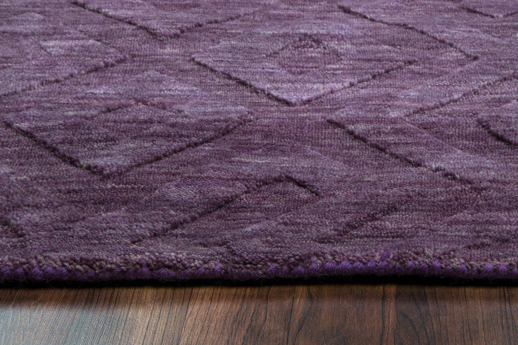 Rizzy Home Technique TC8267 Purple Solid Area Rug
