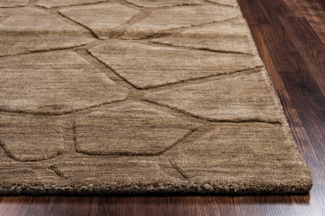 Rizzy Home Technique TC8269 Brown Solid Area Rug