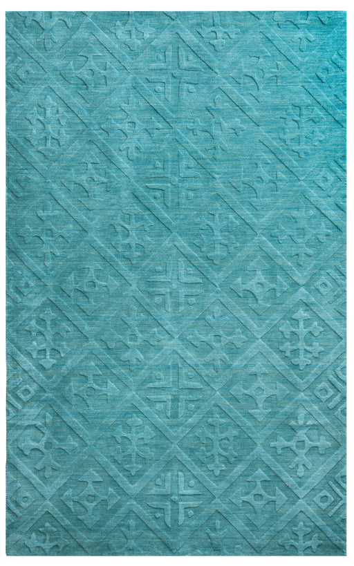 Rizzy Home Technique TC8272 Blue/Aqua Solid Area Rug
