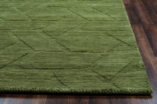 Rizzy Home Technique TC8288 Green/Olive Solid Area Rug