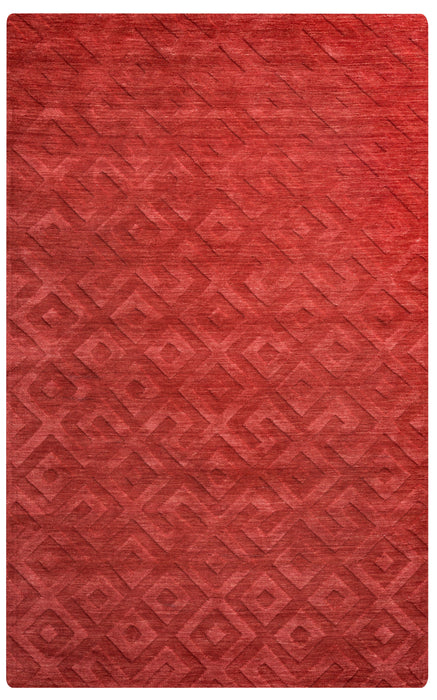 Rizzy Home Technique TC8289 Red Solid Area Rug