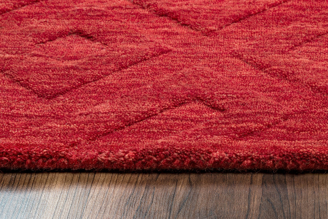 Rizzy Home Technique TC8289 Red Solid Area Rug