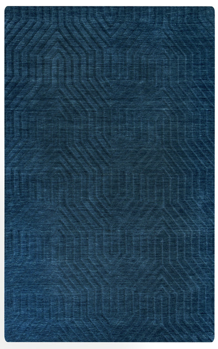 Rizzy Home Technique TC8576 Navy Solid Area Rug