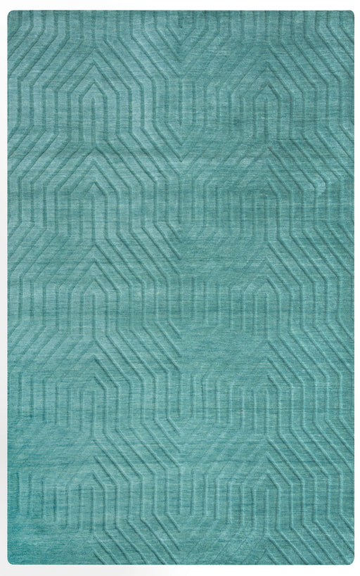 Rizzy Home Technique TC8577 Blue/Dark Teal Solid Area Rug