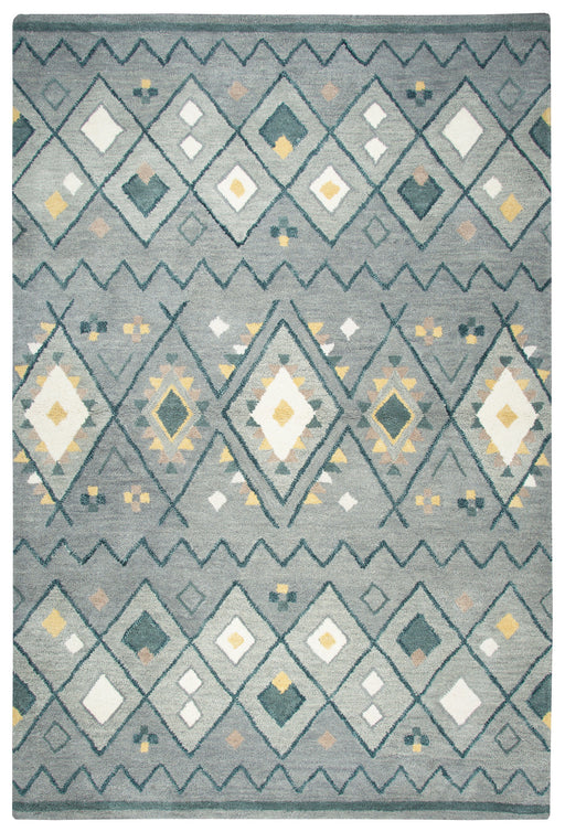 Rizzy Home Tumble Weed Loft TL646A Gray/Blue Tribal Motif Area Rug