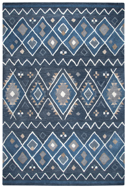 Rizzy Home Tumble Weed Loft TL647A Indigo Tribal Motif Area Rug