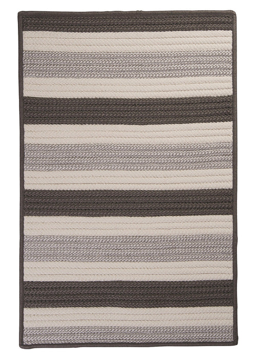 Colonial Mills Stripe It TR09 Silver Indoor/Outdoor Area Rug