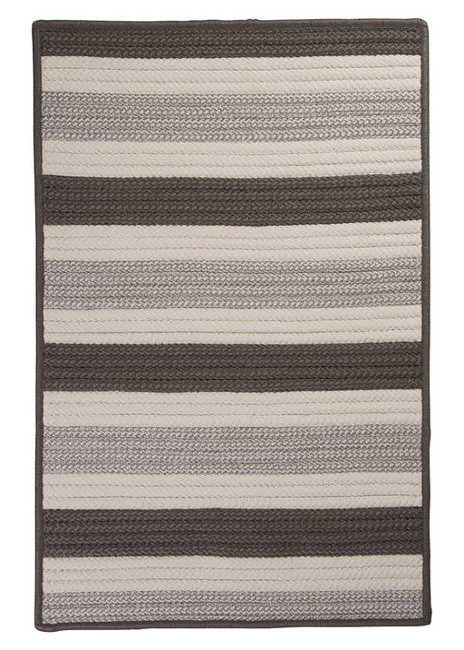Colonial Mills Stripe It TR09 Silver Indoor/Outdoor Area Rug