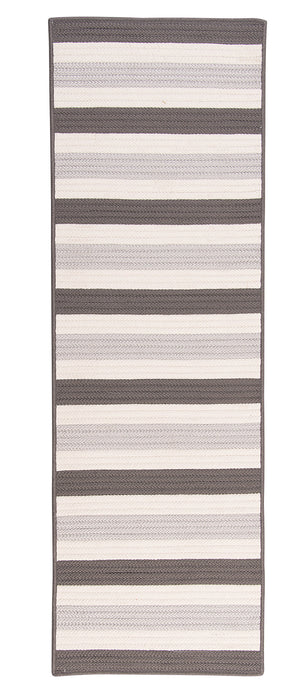 Colonial Mills Stripe It TR09 Silver Indoor/Outdoor Area Rug
