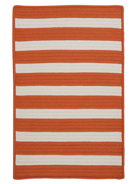 Colonial Mills Stripe It TR19 Tangerine Indoor/Outdoor Area Rug