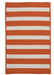 Colonial Mills Stripe It TR19 Tangerine Indoor/Outdoor Area Rug