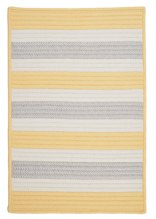 Colonial Mills Stripe It TR39 Yellow Shimmer Indoor/Outdoor Area Rug