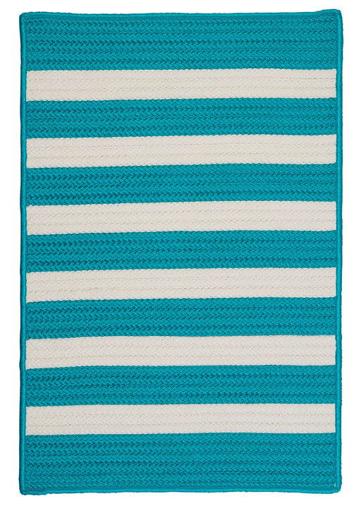 Colonial Mills Stripe It TR49 Turquoise Indoor/Outdoor Area Rug