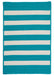 Colonial Mills Stripe It TR49 Turquoise Indoor/Outdoor Area Rug
