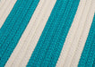 Colonial Mills Stripe It TR49 Turquoise Indoor/Outdoor Area Rug