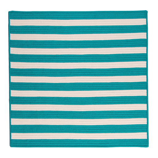 Colonial Mills Stripe It TR49 Turquoise Indoor/Outdoor Area Rug