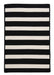 Colonial Mills Stripe It TR89 Black White Indoor/Outdoor Area Rug