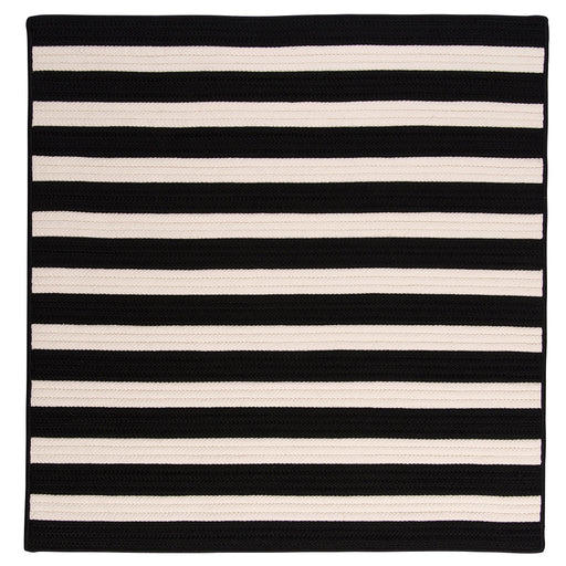 Colonial Mills Stripe It TR89 Black White Indoor/Outdoor Area Rug