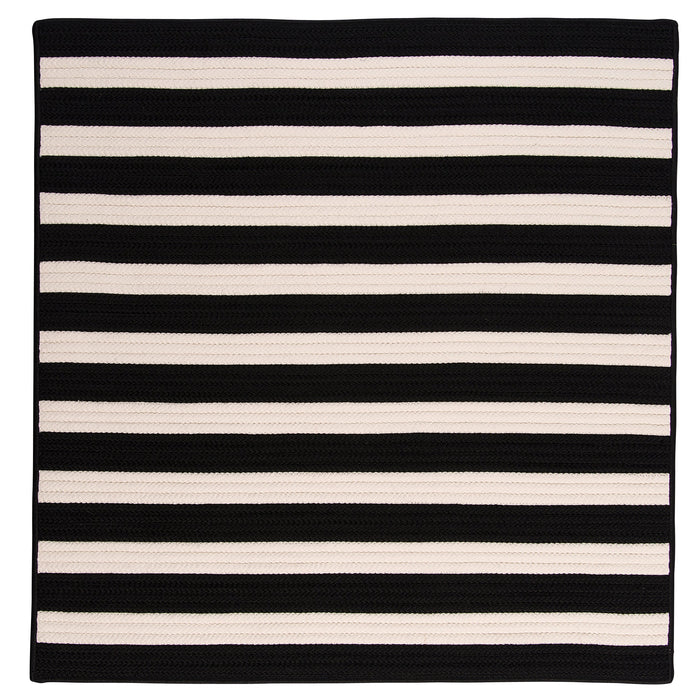 Colonial Mills Stripe It TR89 Black White Indoor/Outdoor Area Rug