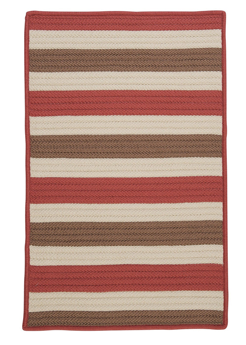 Colonial Mills Stripe It TR99 Terracotta Indoor/Outdoor Area Rug