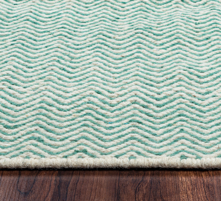 Rizzy Home Twist TW2927 Green Chevron Area Rug