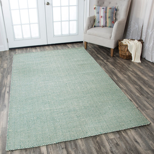 Rizzy Home Twist TW2927 Green Chevron Area Rug
