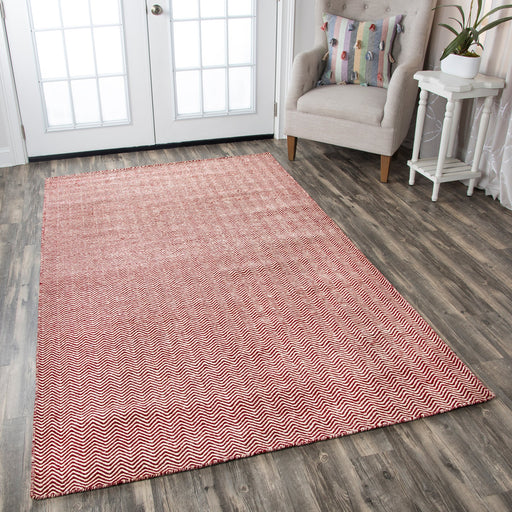 Rizzy Home Twist TW2967 Burgundy Chevron Area Rug