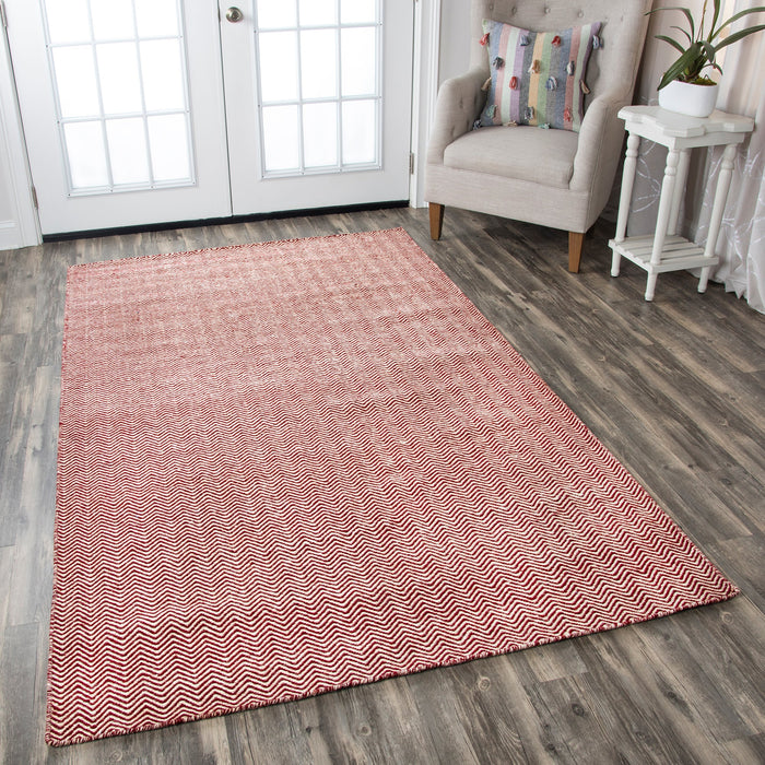 Rizzy Home Twist TW2967 Burgundy Chevron Area Rug