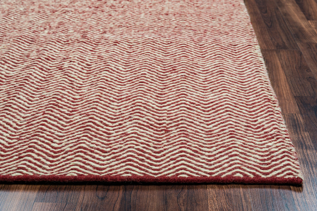 Rizzy Home Twist TW2967 Burgundy Chevron Area Rug