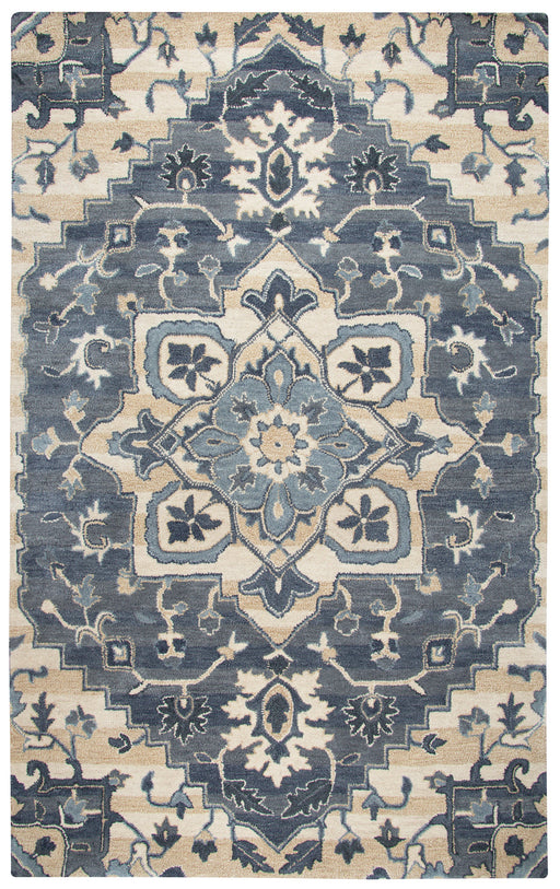 Rizzy Home Valintino VN568A Blue Central Medalian Motive Area Rug