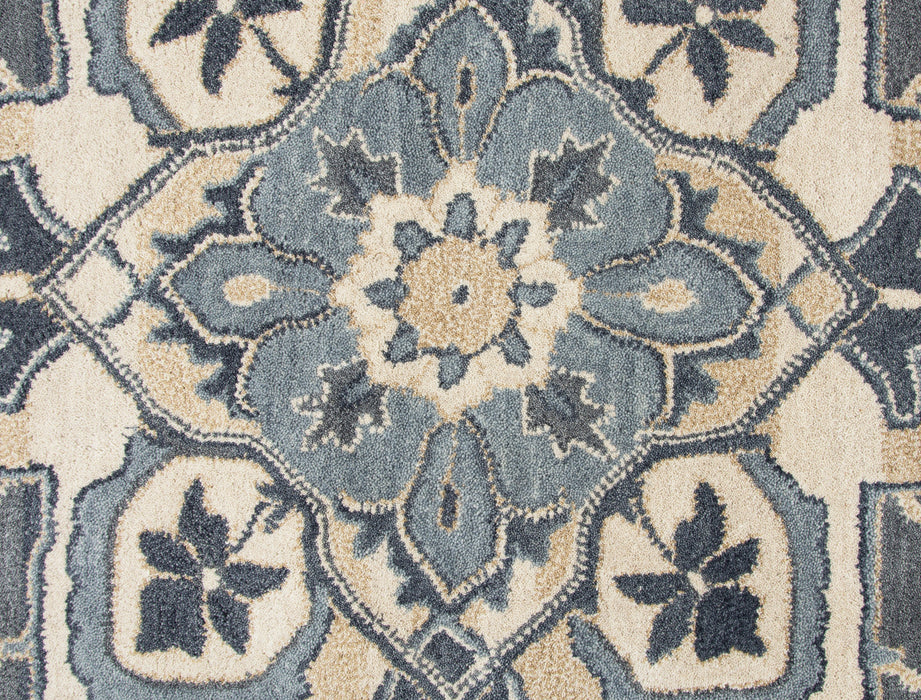 Rizzy Home Valintino VN568A Blue Central Medalian Motive Area Rug