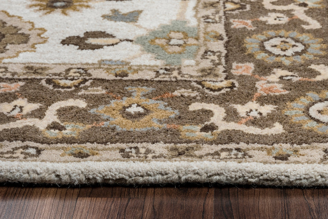 Rizzy Home Valintino VN9445 Light Gray Border Area Rug