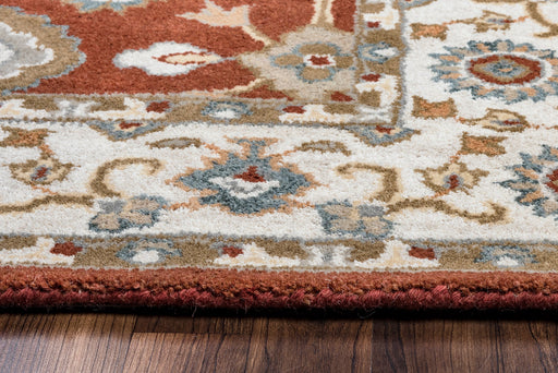 Rizzy Home Valintino VN9447 Rust Border Area Rug