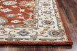 Rizzy Home Valintino VN9447 Rust Border Area Rug