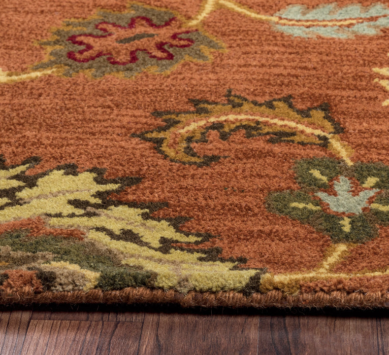 Rizzy Home Valintino VN9453 Rust Ornamental Area Rug