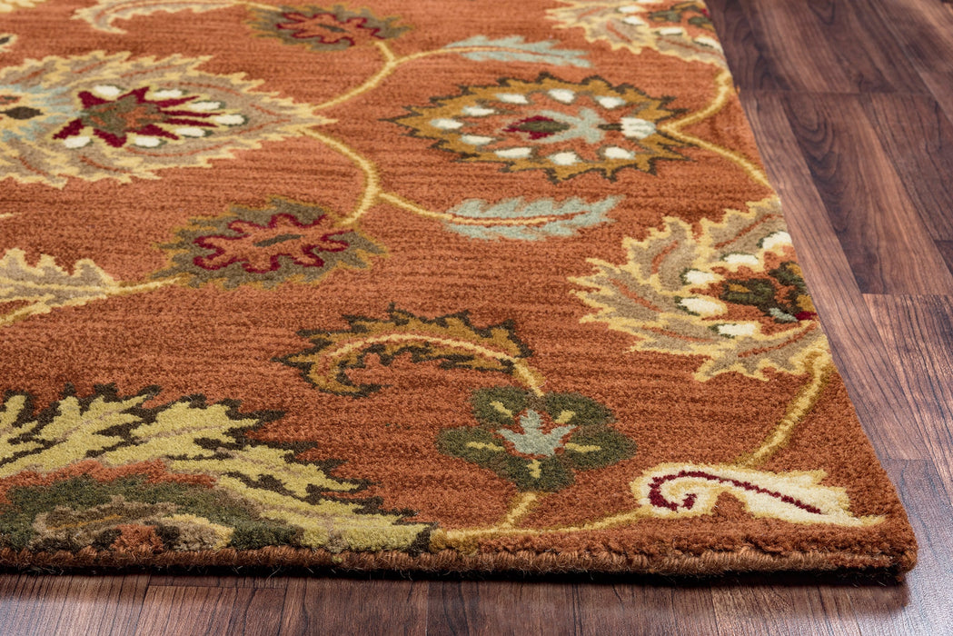 Rizzy Home Valintino VN9453 Rust Ornamental Area Rug
