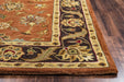 Rizzy Home Valintino VN9456 Rust Border Area Rug