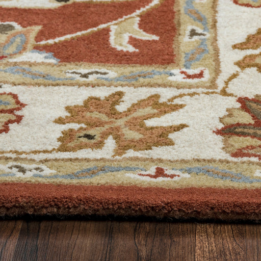 Rizzy Home Valintino VN9713 Rust Border Area Rug