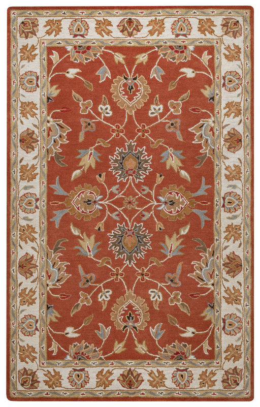 Rizzy Home Valintino VN9713 Rust Border Area Rug