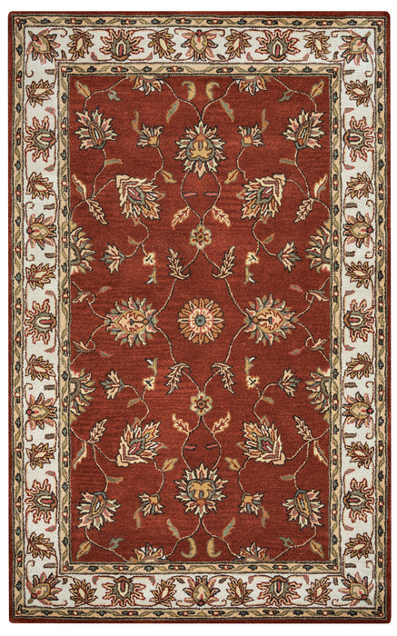 Rizzy Home Volare VO1244 Rust Border Area Rug