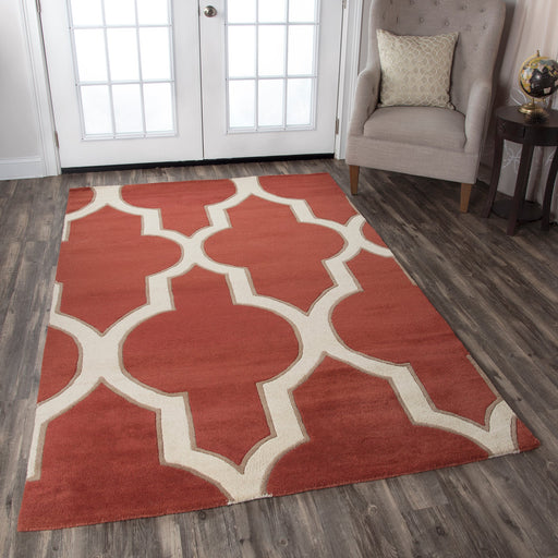 Rizzy Home Volare VO2134 Red Trellis Area Rug