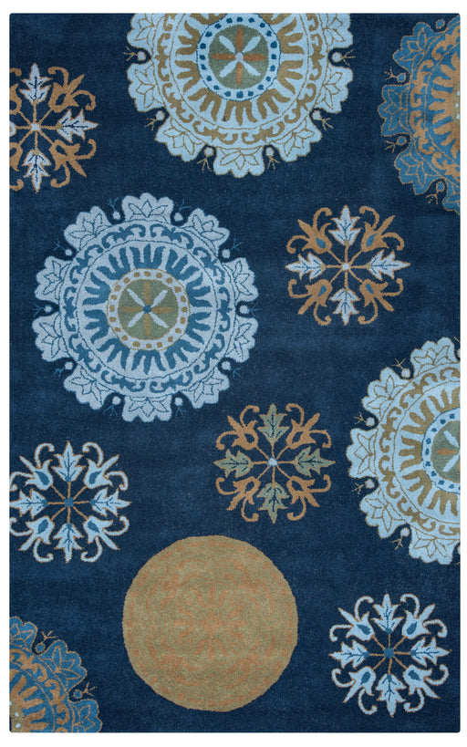 Rizzy Home Volare VO2467 Navy Medallion Area Rug