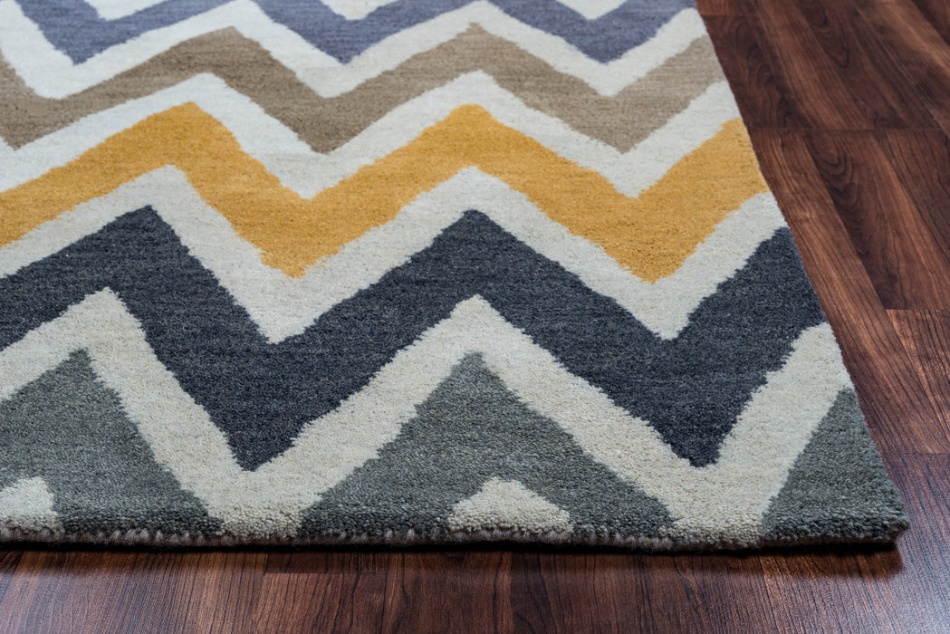 Rizzy Home Volare VO8170 Ivory Chevron Area Rug