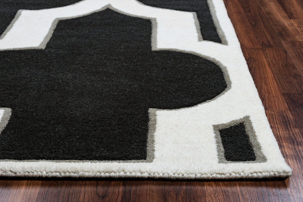 Rizzy Home Volare VO8186 Black Trellis Area Rug