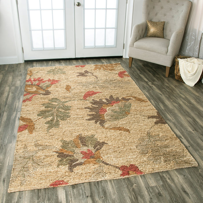 Rizzy Home Whittier WR9620 Natural Floral Area Rug