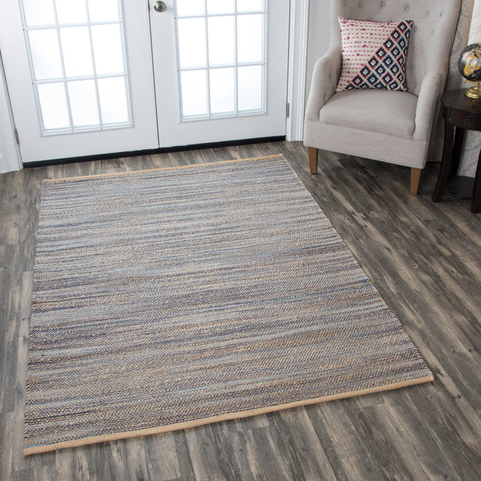 Rizzy Home Wynwood WY711A Navy Strips Area Rug