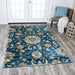 Rizzy Home Xceed XE7034 Dark Blue Floral Distress Area Rug