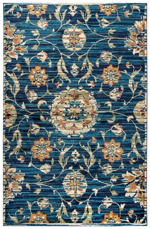 Rizzy Home Xceed XE7034 Dark Blue Floral Distress Area Rug